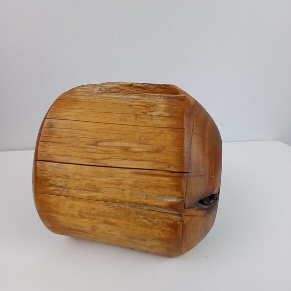 VTG Artisan Made Wooden Stash Box /Organic Natural Wood Design/ Hidden Drawer - Picture 4 of 13